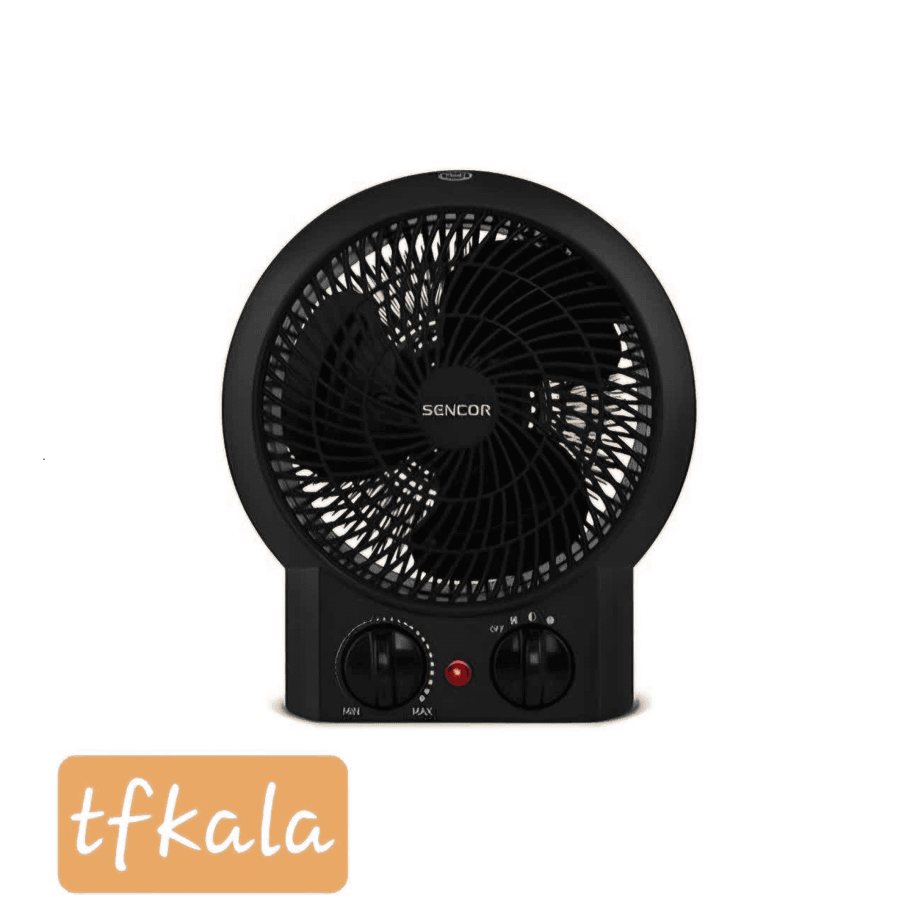 خرید فن هیتر سنکور SFH 7021WH مشکی با توان ۱۲۰۰ و ۲۰۰۰ وات، ترموستات قابل تنظیم، باد سرد و سیستم محافظت حرارتی. TFKALA